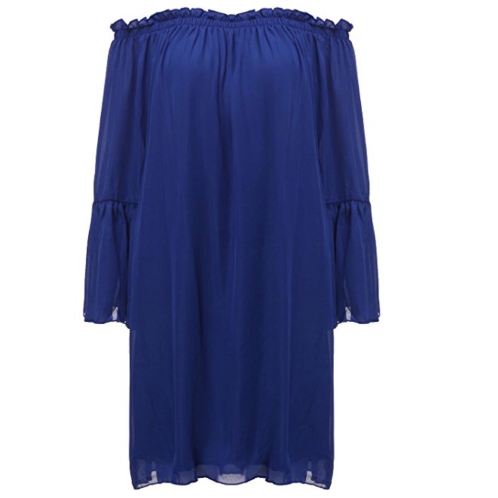 Beautiful women sexy off shoulder mini dress - Picture 2 of 8